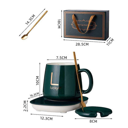 Taza con base calentadora