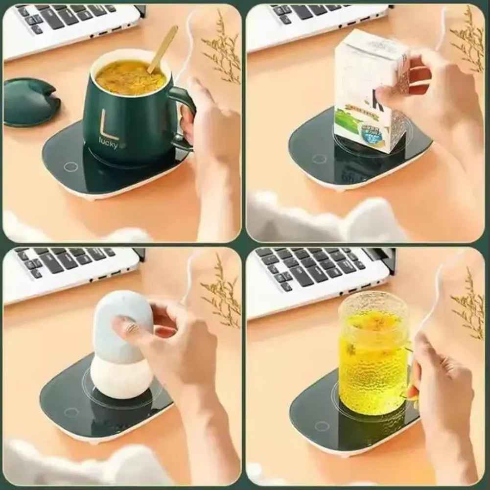 Taza con base calentadora