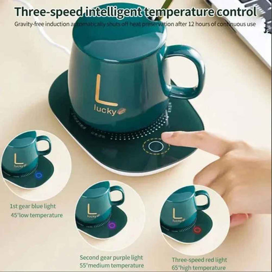 Taza con base calentadora