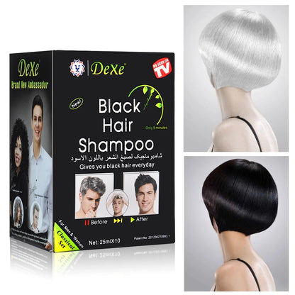 SHAMPOO TINTE O CUBRE CANAS Color NEGRO